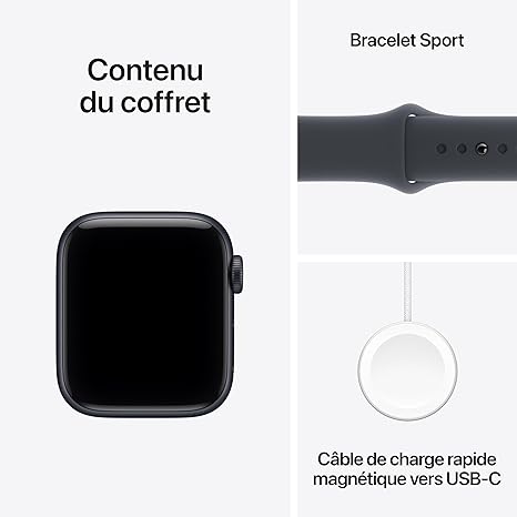 Apple Watch SE 3 | Minuit | Bracelet Sport Minuit