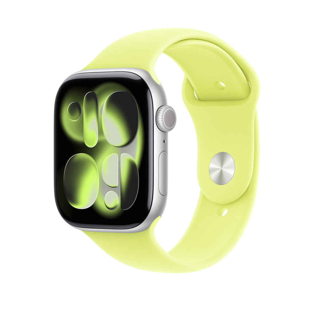 Apple Watch Series 11 - Aluminium | Jaune Fluo | Bracelet Sport Jaune Fluo